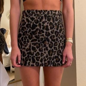 Lovers + Friends Leopard Skirt